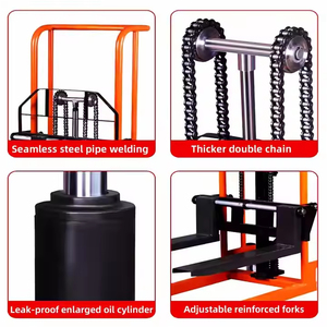 Portable Manual Hand Stacker Forklift 200kg Lifting <b>Cart</b> Heavy Duty Steel Multifunctional for Shop <b>Tool</b> Usage - Product Image 2