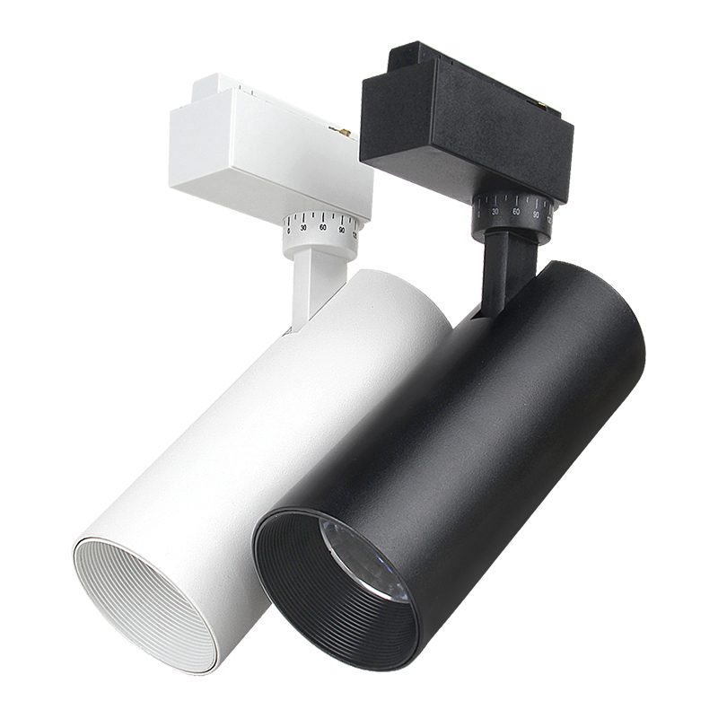 Трековый светильник высокой яркости CRI80 COB прожектор рельсовая система освещения 10 Вт 20 Вт 30 Вт алюминиевый корпус без мерцания