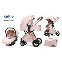 Poussette Bébé Double Kidilo 2-en-1 Paysage Élevé pour Enfants, Outil de Promenade avec Panier pour Dropshipping Transfrontalier