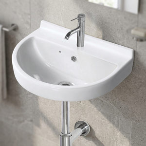 13x18 White Ceramic Lavabo Sink for Bathroom Kitchen Home Porcelain Sanitary Ware Luxury <b>Wall</b> <b>Mount</b> Wash Basin India - Product Image 3