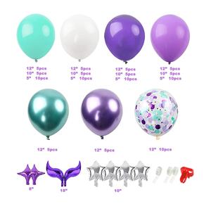 Decorazioni per feste a tema di compleanno forniture decorazioni in lattice coda di sirena Foil Balloon Arch Garland kit Set - Product Image 2