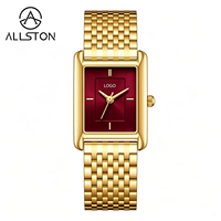 Jam Tangan Wanita Stainless Steel Dial Kecil Persegi Modular Italia Gaya Mewah Sederhana, Ringan, Serbaguna, dan Elegan dengan Mesin Quartz