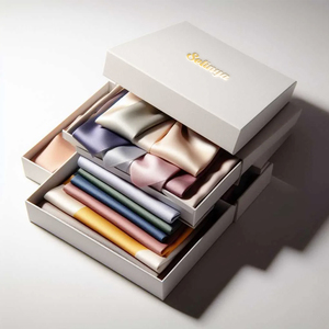 Bán Buôn Tùy Chỉnh Sang Trọng Đóng Gói Từ Bộ Quà Tặng Tay Khăn Voan Hijab Lụa Bao Bì Gói Khăn Hộp Quà Tặng - Product Image 2