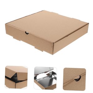 Boîtes en papier ondulé pliables haut de gamme personnalisées avec doublure en feuille d'aluminium imprimée de logo pour l'expédition d'avions de pizzas Matériaux recyclés - Product Image 6