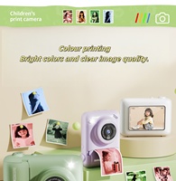 Appareil photo numérique pour enfants à écran tactile, impression instantanée, cadeau de Noël et d'anniversaire pour filles et garçons, 1080P
