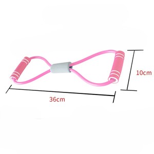 Eight-Character Open Shoulder Beauty Back 8-word Pull <b>Rope</b> Elastic Home Fitness Yoga Equipment Two-Color Solid Pattern - Product Image 2