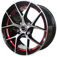 Jantes en alliage Kipardo Direct Factory 15 pouces 4x100 ET 35 VIA/JWL avec liseré rouge pour voiture de tourisme