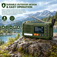 Radio DAB à manivelle d'urgence avec lampe torche LED, haut-parleur DAB+ FM et chargeur de téléphone Power Bank ASA 4500mAh
