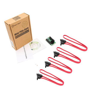 Mini PCI-<span class=keywords><strong>E</strong></span> SATA 4 Puerto SATA III 6G Mini PCI Express Marvel 88SE9215 controlador de tarjeta de SATA3.0 Mini PCI Express SSD adaptador TARJETA DE - Product Image 4