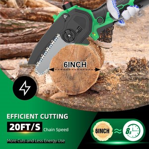 Mini tronçonneuse 12V avec chaîne et guide-chaîne de 4 pouces, qualité DIY pour couper le bois, expédiée depuis l'entrepôt local aux États-Unis, CS-12A-2, mini tronçonneuse 12V - Product Image 4