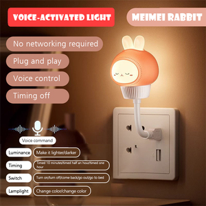 USB kết nối <span class=keywords><strong>Led</strong></span> mắt chăm sóc bảng giáng sinh dễ thương động vật đèn trẻ em điện ánh sáng ban đêm với điều khiển bằng giọng nói - Product Image 2