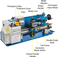 Petite machine industrielle universelle multifonctionnelle de travail des métaux d'établi Mini tour léger