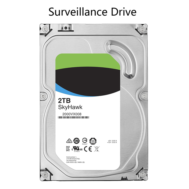 SATA Drive 3.5 2000VX008 2TB SkyHawk for NVR CCTV Surveillance Storage Used Original Grade a Tested 100% Health 5900RPM