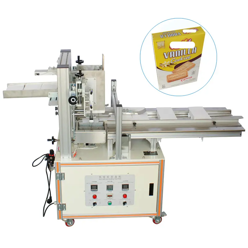 Automatic hot melt glue Cookies biscuit paper box packing machine boxing machine cartons sealing machine Manufacturing Plants