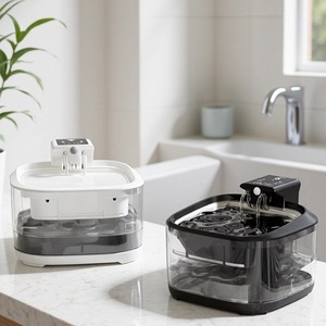 Distributeur d'eau PetSafe pour chiens et chats, capacité de 3 L, modèle rechargeable, design arrondi blanc, filtre détachable - Product Image 2