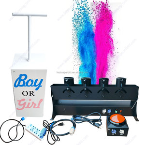 صبي فتاة تي إن تي الدخان الطفل بخاخ إلكتروني مسحوق حلويات مدفع أربعة أنابيب الكشف عن الجنس لحفلات الزفاف في الهواء الطلق والألعاب النارية الحزب - Product Image 5