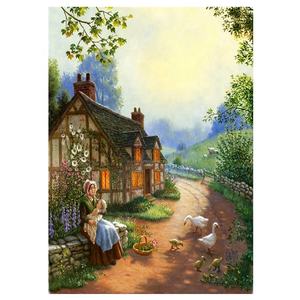 Pintura <span class=keywords><strong>de</strong></span> diamante 5D DIY para decoración del hogar, punto <span class=keywords><strong>de</strong></span> cruz <span class=keywords><strong>de</strong></span> dibujos animados, camino <span class=keywords><strong>de</strong></span> casa <span class=keywords><strong>de</strong></span> madera, venta al por mayor - Product Image 1