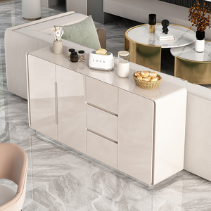 Aparador de Madera Maciza Pintada de Lujo Lxyx, Mueble de Almacenamiento de Gran Capacidad para Sala de Estar Minimalista, Separador de Entrada, Barra para el Hogar - Product Image 1