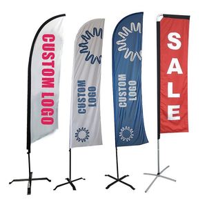 High Quality Custom Beach Flag Banner Teardrop Promotional Flags & Banners <b>Large</b> Advertising Flying Beach Feather Flag Banner - Product Image 1