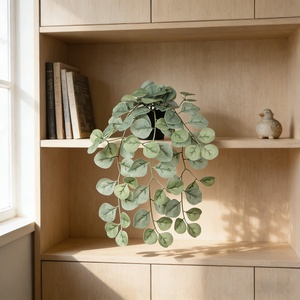 Plante Artificielle de Simulation Bonsaï, Feuille d'Eucalyptus Verte en PVC, Pot Durable, Écologique, pour Décoration de Mariage, Suspendue ou de Bureau - Product Image 4