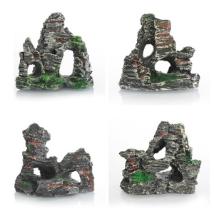 Accesorios de Plástico para Reptiles, Color Natural, Ligero y Duradero, Escondite, Cueva, Plataforma para Tomar el Sol para Tortugas, Refugio para Lagartos Barbudos - Product Image 4