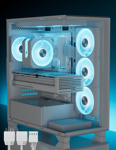 Refroidisseur d'air pour processeur RGB à haut débit d'air upHere, ventilateur PWM 120 mm avec 4 caloducs pour PC de jeu LGA1851 1700 AM5 - Product Image 2