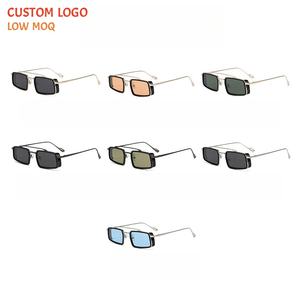 LMamba 2026 Luxus Punk Doppelbrücken Quadratische Sonnenbrille Unisex Beige/Orange Metall UV400 Vollrand Polarisiert % UV-Schutz - Product Image 1