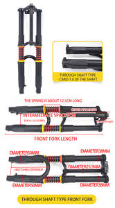 Horquilla delantera de cuadriciclo eléctrico 18 tubos a través del eje tipo 29,5 horquilla amortiguadora de hombro con cuenco de acero y eje delantero - Product Image 4