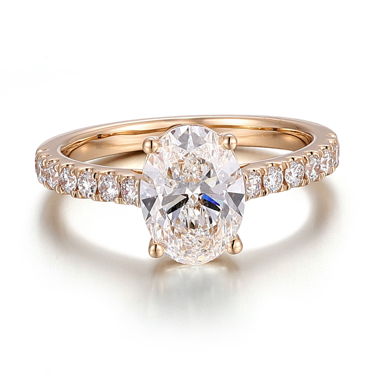 แหวนเพชรแล็บทอง 14K แท้