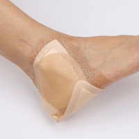 Pansement en mousse de silicone avec bordure |   Pansement adhésif en mousse de silicone pour le soin des plaies au talon