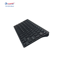 Stok Tersedia BT-001A Keyboard USB Nirkabel 2.4G Ukuran Mini 60% Baru Warna Hitam Penuh Tombol Scissor Tata Letak Inggris Kotak Coklat Polos