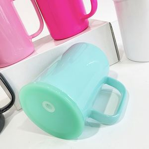 Tazas de Vidrio de 17 oz Color Macaron, Libres de BPA, para Sublimación, con Tapa de Plástico PP y Pajita, para Vinilos UV DTF, Disponibles en Almacén de EE. UU. - Product Image 4