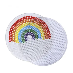 Artkal Diy Toys 5mm Rainbow Round Board Ironing Pegboard Fuse Beads Accessories Hama Beads Boards