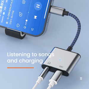2025 Kyere New 2 Trong 1 Ánh Sáng-Ing Để 3.5 Mm Jack Âm Thanh <span class=keywords><strong>Adapter</strong></span> Tai Nghe 3.5 Mm Headphone Jack <span class=keywords><strong>Adapter</strong></span> Đối Với iPhone Nhà Sản Xuất - Product Image 3