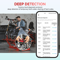 Escáner de Diagnóstico para Motocicletas JDiag M10, Escaneo Completo del Sistema, Lectura/Eliminación de Códigos de Error, Compatible con Android/iOS para Harley/DUCATI/BMW/KTM