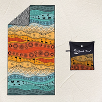 Plain Quick-Drying Water-Repellent Microfiber Towel Printed Knitted Design Custom Logo Outdoor Beach Camping Summer Home Use