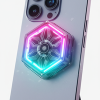 Support magnétique F17 RGB avec anneau lumineux et refroidisseur de téléphone pour diffusion en direct