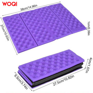 แผ่นรองนั่งปิกนิก Woqi สีม่วง รูปทรงสี่เหลี่ยมผืนผ้า กันน้ำ พับเก็บได้ น้ำหนักเบา พกพาสะดวก สำหรับการเดินป่าและการเดินทาง - Product Image 5