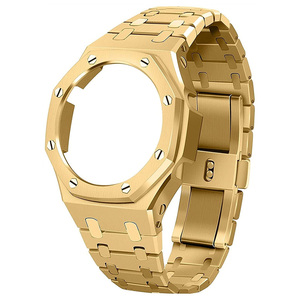 Kit de modification de montre en métal tendance, boîtier et bracelet, kit de modification GA2100, acier inoxydable argenté pour kit <span class=keywords><strong>Gshock</strong></span> GA2100 <span class=keywords><strong>GA2110</strong></span> - Product Image 2