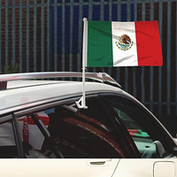Drapeaux de voiture personnalisés en polyester imprimé avec logo, vente en gros 2026, décoration pour vitres de voiture, drapeau de voiture sur mesure