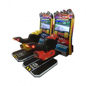 เครื่องเล่นเกมมอเตอร์ไซค์จำลองขนาดใหญ่แบบหยอดเหรียญสำหรับเด็ก เกมแข่งรถ วิดีโอเกมอาร์เคด - Product Image 2