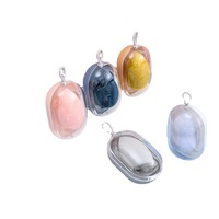 Boîte de rangement pour éponges de maquillage Space Capsule avec étui en plastique, éponge de maquillage double usage (sèche/humide) pour poudre, vente en gros