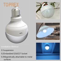 Ampoules intelligentes multicolores TOPREX, suspendables et magnétiques, avec télécommande, pour la décoration intérieure, le camping, la maison, CE ROHS