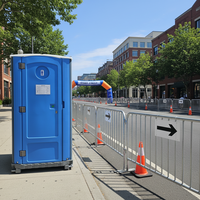 Toilettes portables à vendre, cabine de toilettes mobile avec lavabo, unité de toilettes en plastique, vente en gros pour chantier