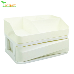 Three-Layer Drawer Cabinet Make Up Organizer Cosmetic Plastic Storage Box