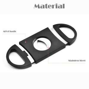 Cortador de cigarros con mango de plástico portátil personalizado, bolsillo de acero inoxidable, cuchillo para cigarros de doble hoja, accesorio de tijeras - Product Image 6