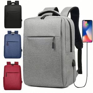 Sac à dos antivol pour ordinateur portable 15,6 pouces pour homme avec port USB, sac à dos professionnel pour homme résistant à l'eau, logo personnalisé - Product Image 1