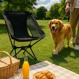 Silla portátil ergonómica y relajante, silla plegable para acampar, silla de picnic - Product Image 1