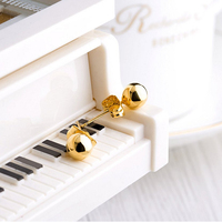 Vente directe d'usine, boucles d'oreilles à clous rondes en acier inoxydable plaqué or ethnique moins chères, de 3 mm à 12 mm, pour les occasions d'anniversaire