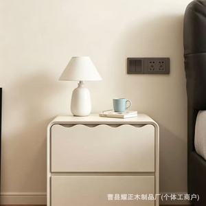 New solid wood bedside table for home bedroom, 2025 creative bedside table, Bauhaus style, <b>small</b> bedside storage <b>cabinet</b> - Product Image 3